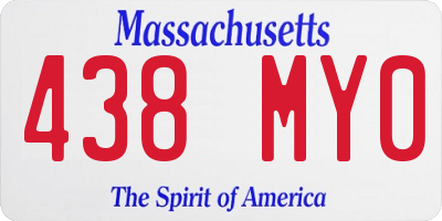 MA license plate 438MY0