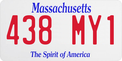 MA license plate 438MY1