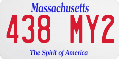 MA license plate 438MY2