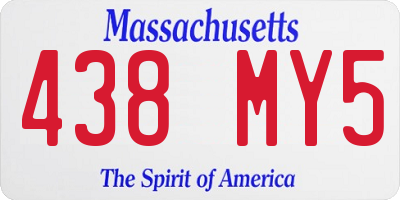 MA license plate 438MY5