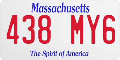 MA license plate 438MY6