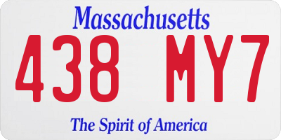 MA license plate 438MY7