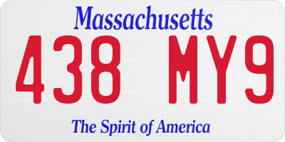 MA license plate 438MY9
