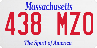 MA license plate 438MZ0