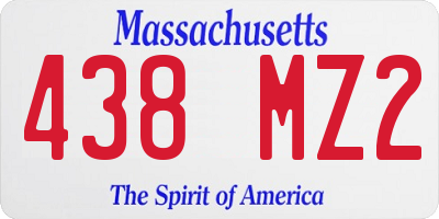 MA license plate 438MZ2