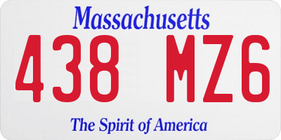 MA license plate 438MZ6
