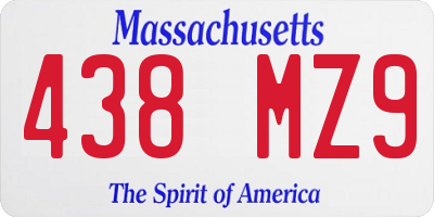 MA license plate 438MZ9