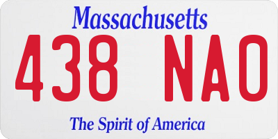 MA license plate 438NA0