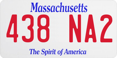 MA license plate 438NA2