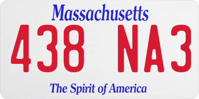 MA license plate 438NA3
