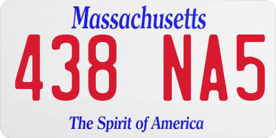 MA license plate 438NA5