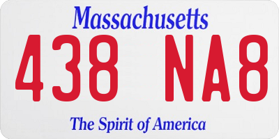 MA license plate 438NA8