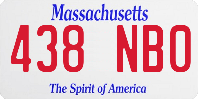 MA license plate 438NB0