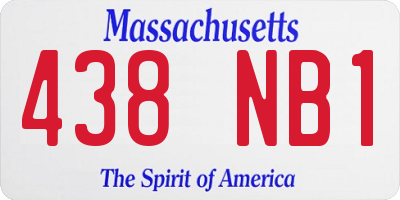 MA license plate 438NB1
