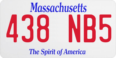 MA license plate 438NB5