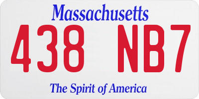 MA license plate 438NB7