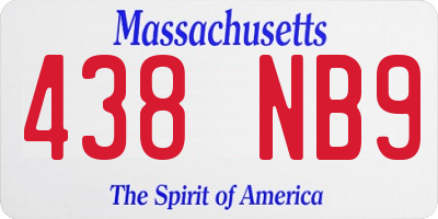 MA license plate 438NB9