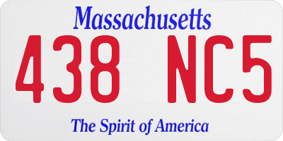 MA license plate 438NC5