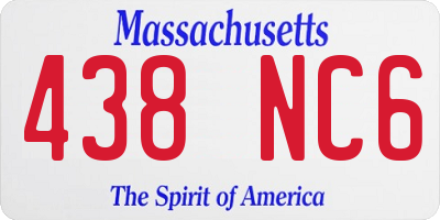 MA license plate 438NC6