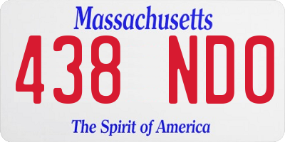MA license plate 438ND0