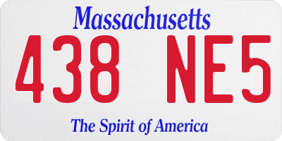 MA license plate 438NE5