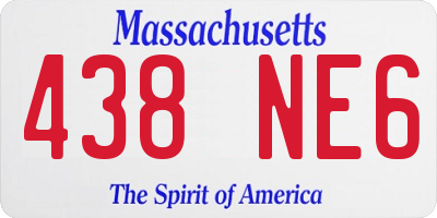 MA license plate 438NE6