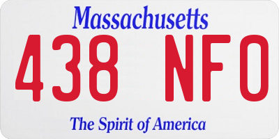 MA license plate 438NF0