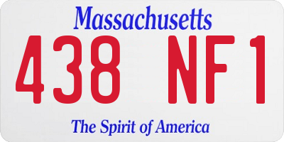 MA license plate 438NF1