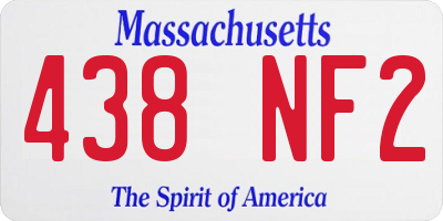 MA license plate 438NF2