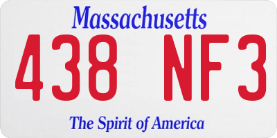 MA license plate 438NF3