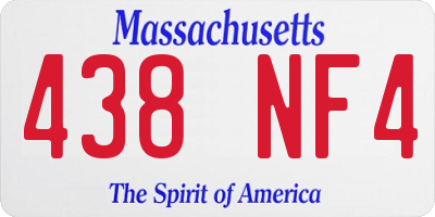MA license plate 438NF4