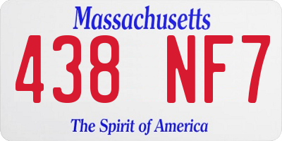 MA license plate 438NF7