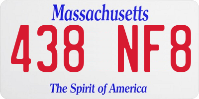 MA license plate 438NF8