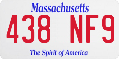 MA license plate 438NF9