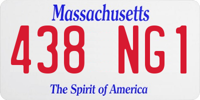 MA license plate 438NG1