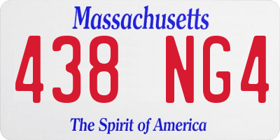MA license plate 438NG4