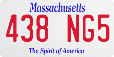 MA license plate 438NG5