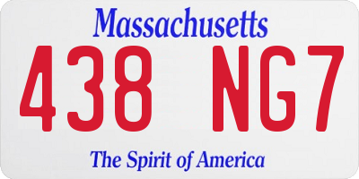 MA license plate 438NG7
