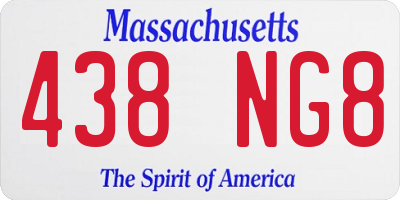 MA license plate 438NG8