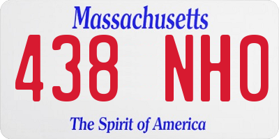 MA license plate 438NH0
