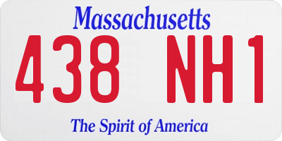 MA license plate 438NH1