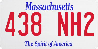 MA license plate 438NH2