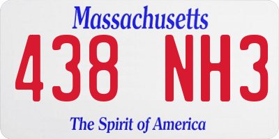 MA license plate 438NH3