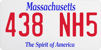MA license plate 438NH5