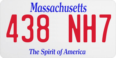 MA license plate 438NH7