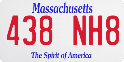 MA license plate 438NH8
