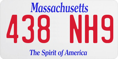 MA license plate 438NH9