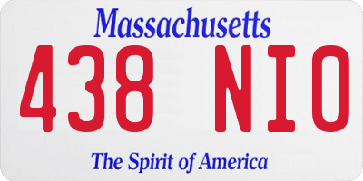 MA license plate 438NI0
