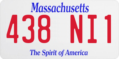 MA license plate 438NI1