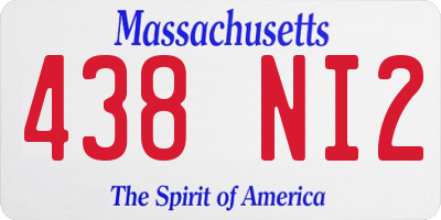 MA license plate 438NI2